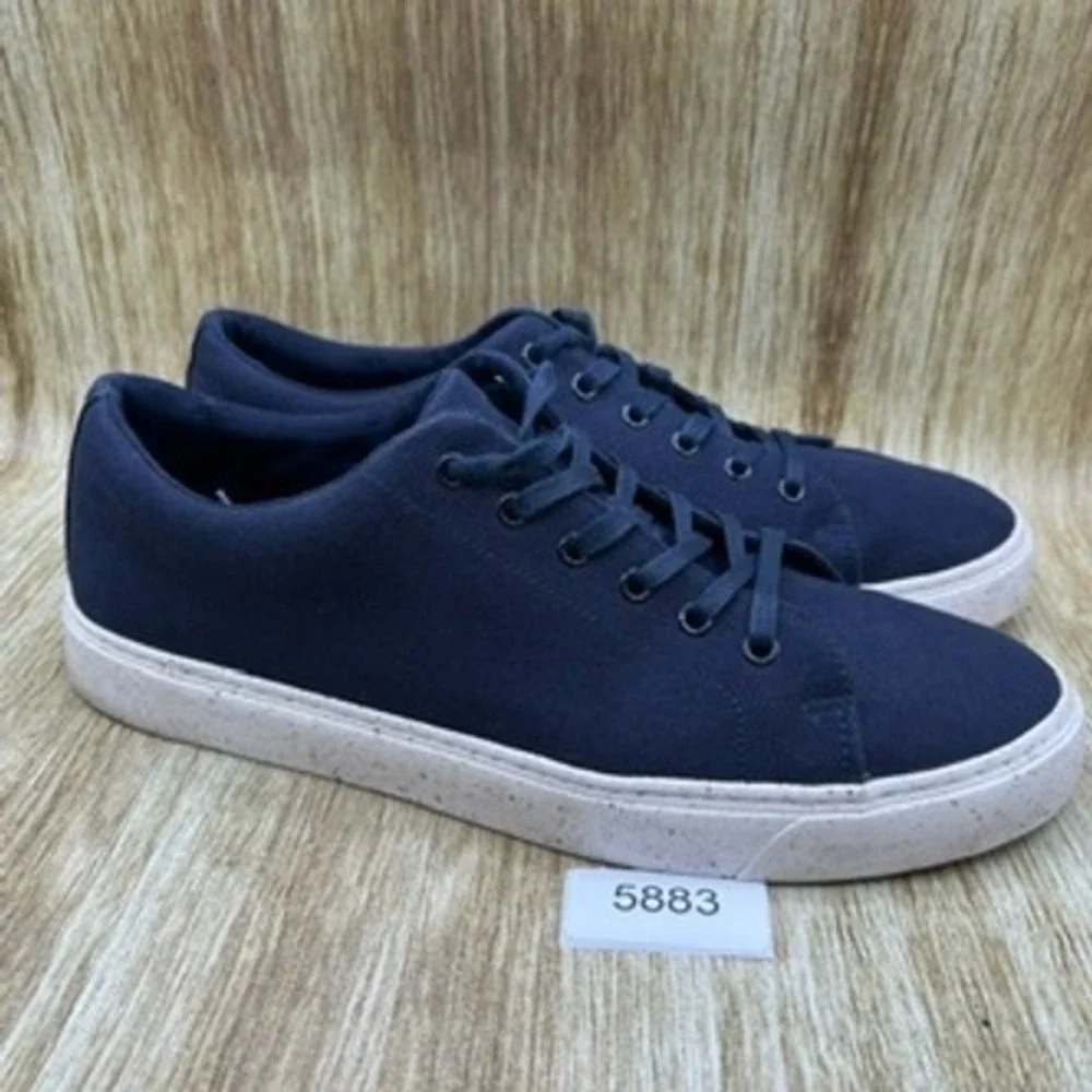 J. Crew Canvas Sneakers Men's Size 12 Navy Blue Canvas Lace Up Sneakers Shoes - Picture 10 of 10